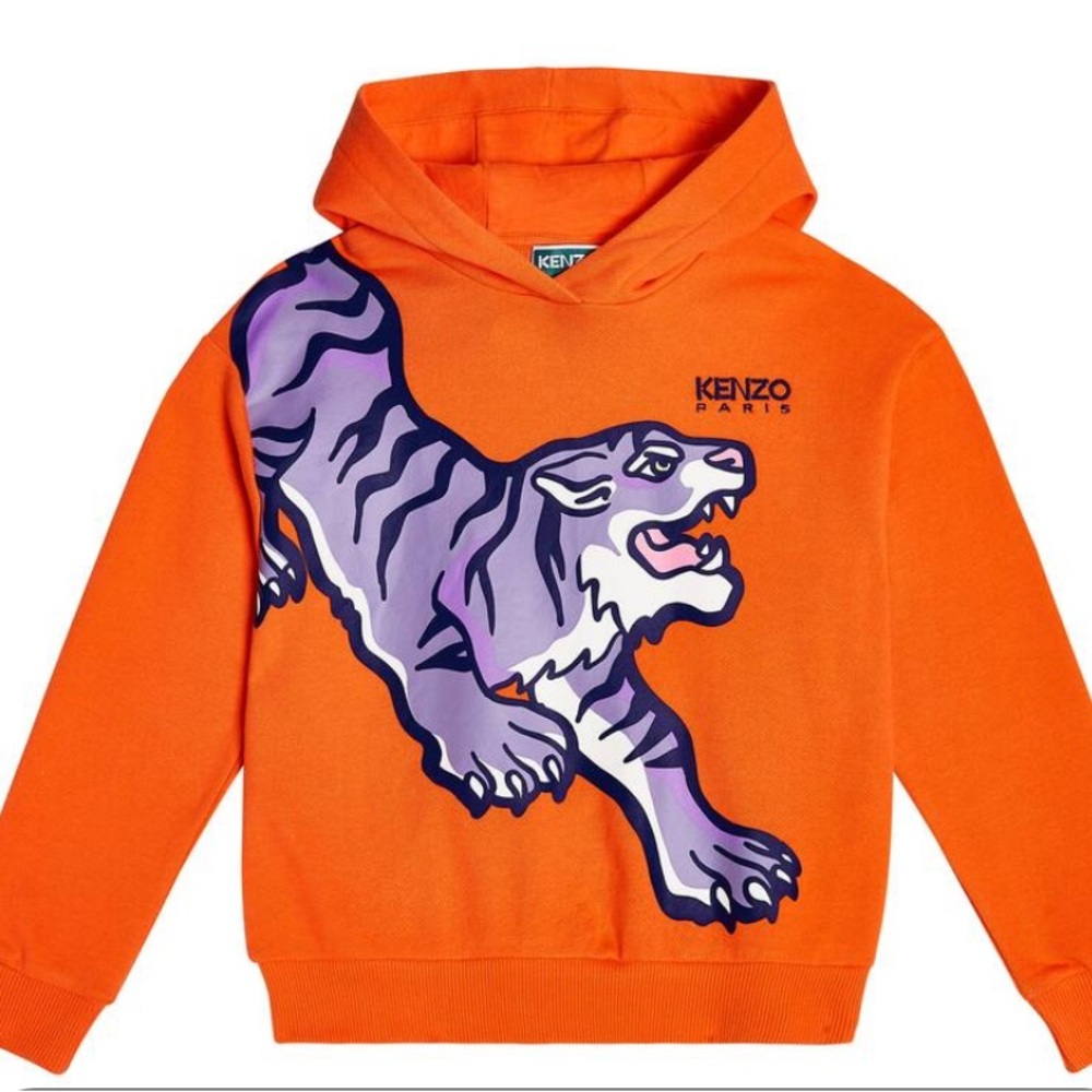 Kenzo Kids Orange Tiger Hoodie